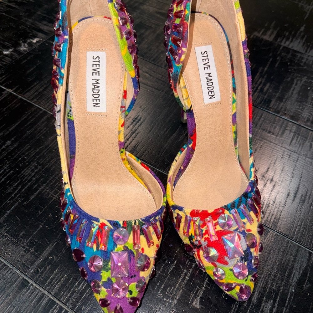Steve Madden Multicolor Gem-Embellished Women's Shoes